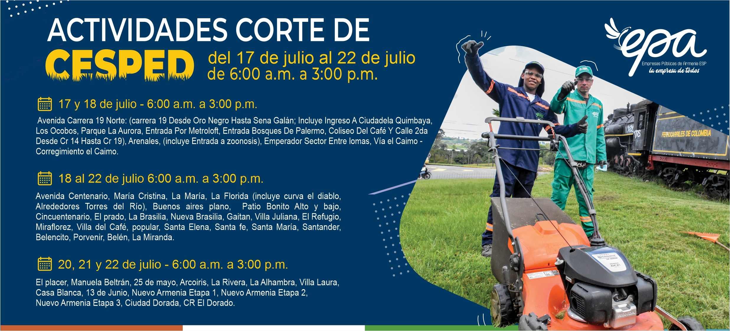 CORTE DE CESPED 17 JULIO AL 22