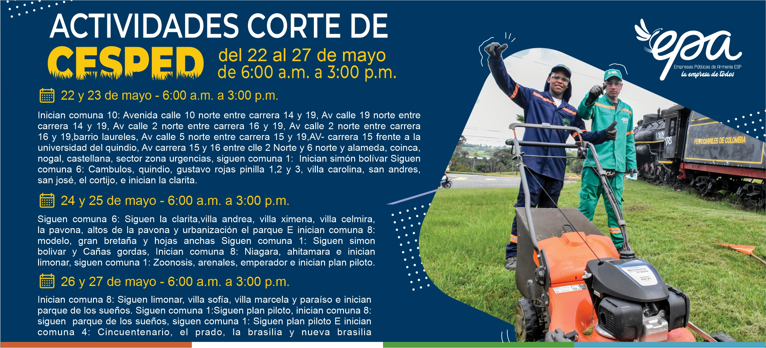 CORTE DE CESPED 22 AL 27 MAYO