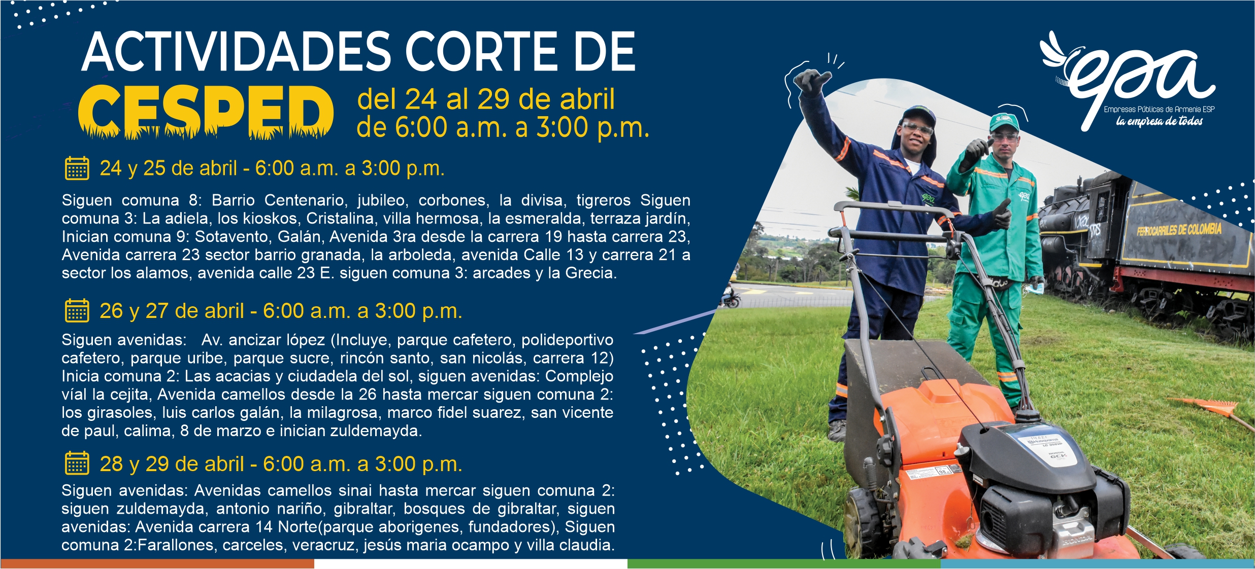 CORTE DE CESPED 24 AL 29 ABRIL