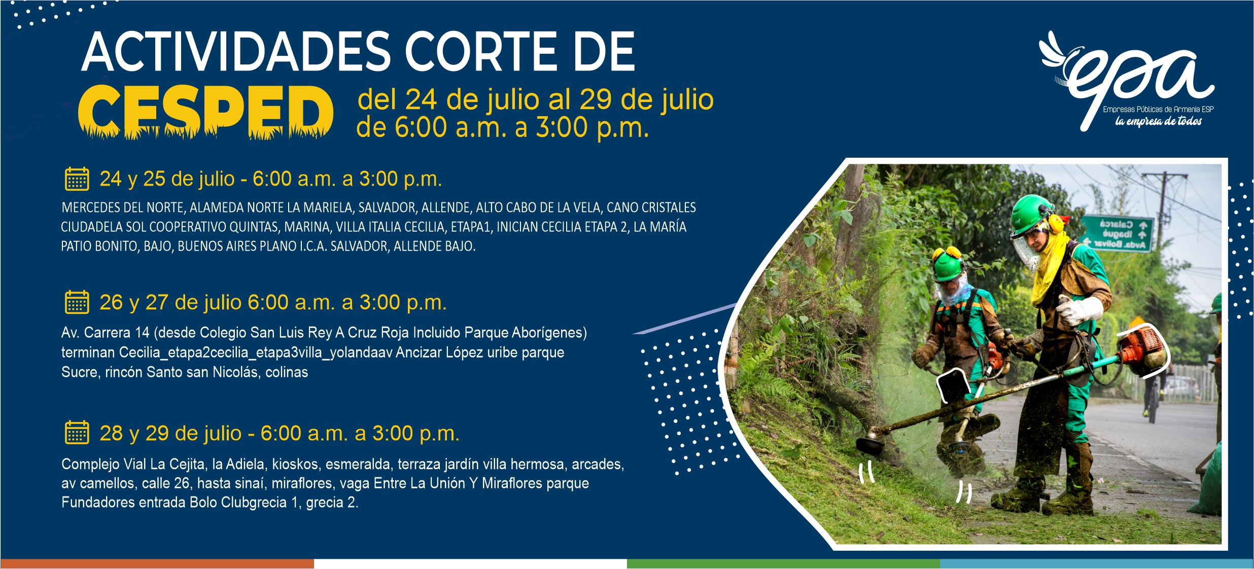 CORTE DE CESPED 24 DE JULIO AL 29 DE JULIO