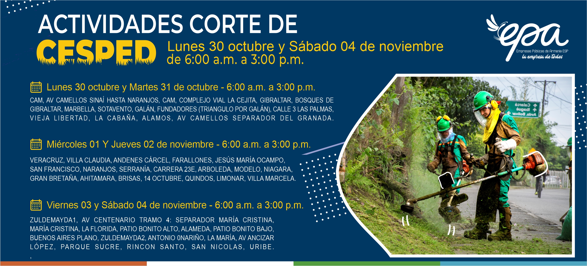 CORTE DE CESPED DEL 30 OCTUBRE 04 DE NOVIEMBRE