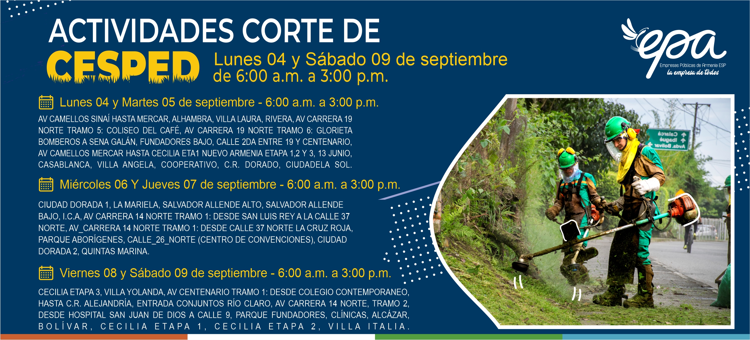 CORTE DE CESPED LUNES 04 SABADO 09 SEPTIEMBRE