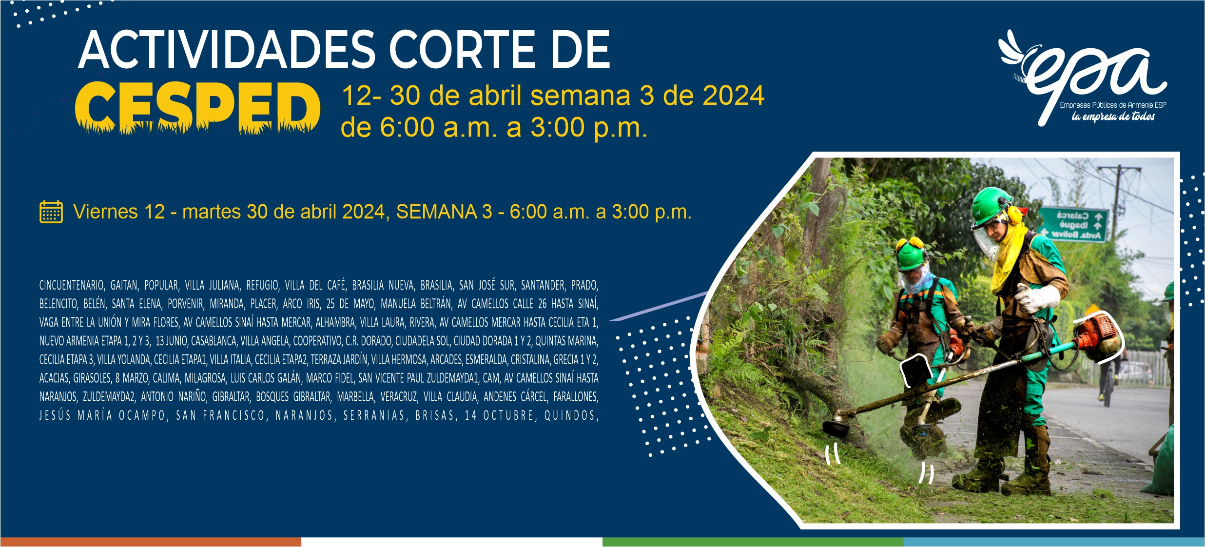 actividad corte de cesped abril semana 3