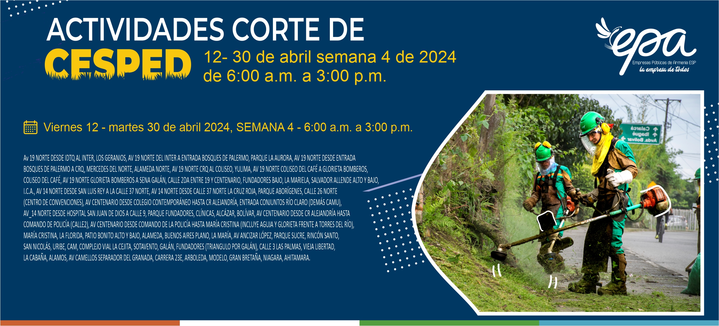 actividad corte de cesped abril semana 4