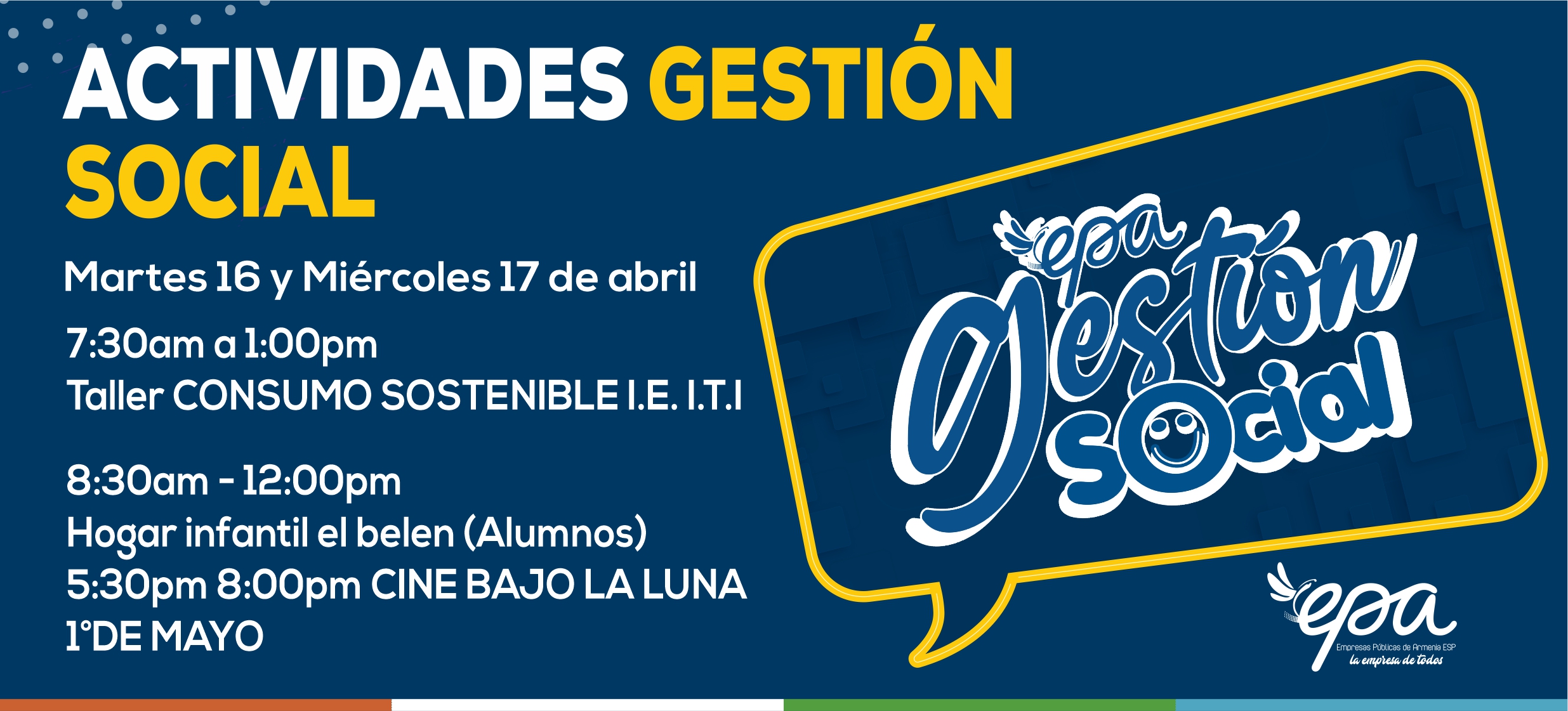 gráfica gestión social 16 y 17 de abril