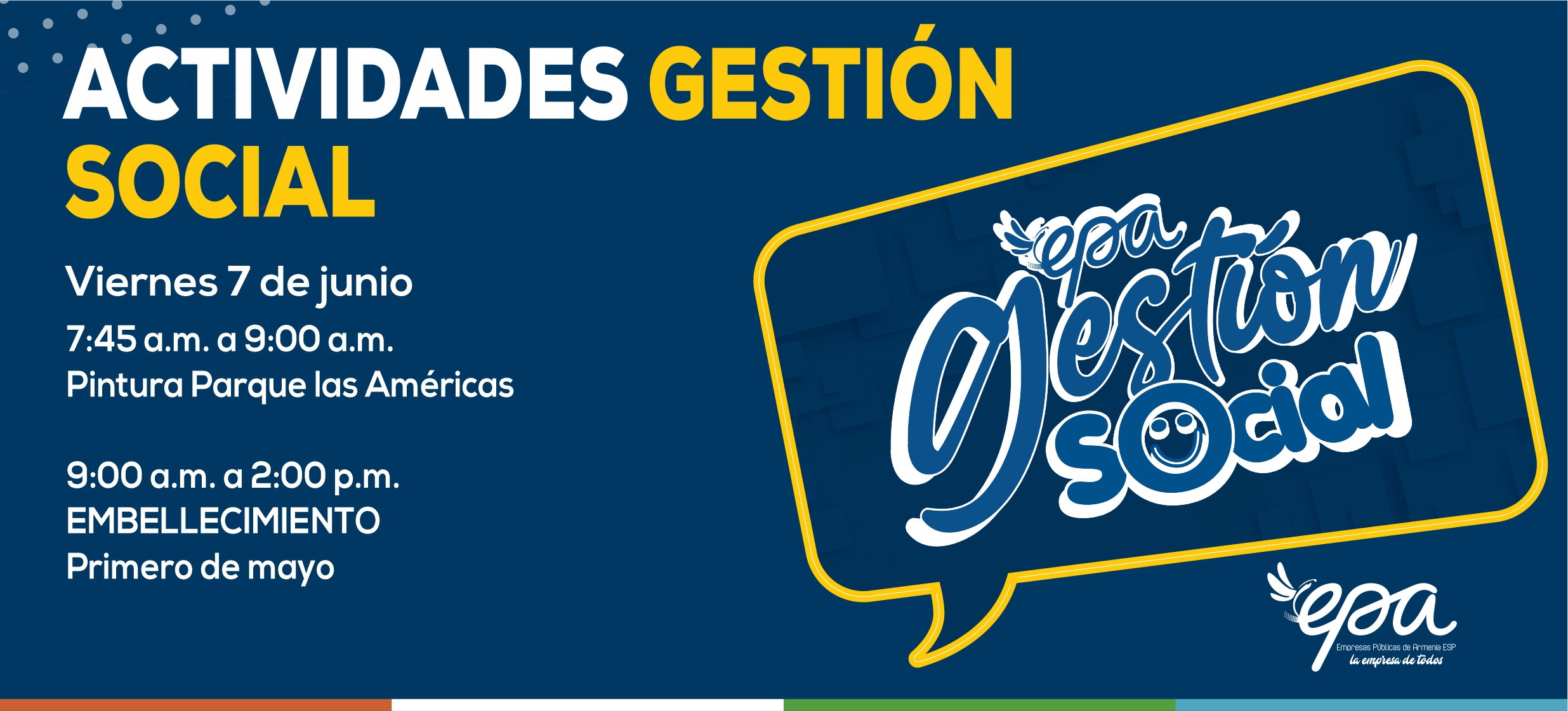 gráfica gestión social Viernes 7 de junio