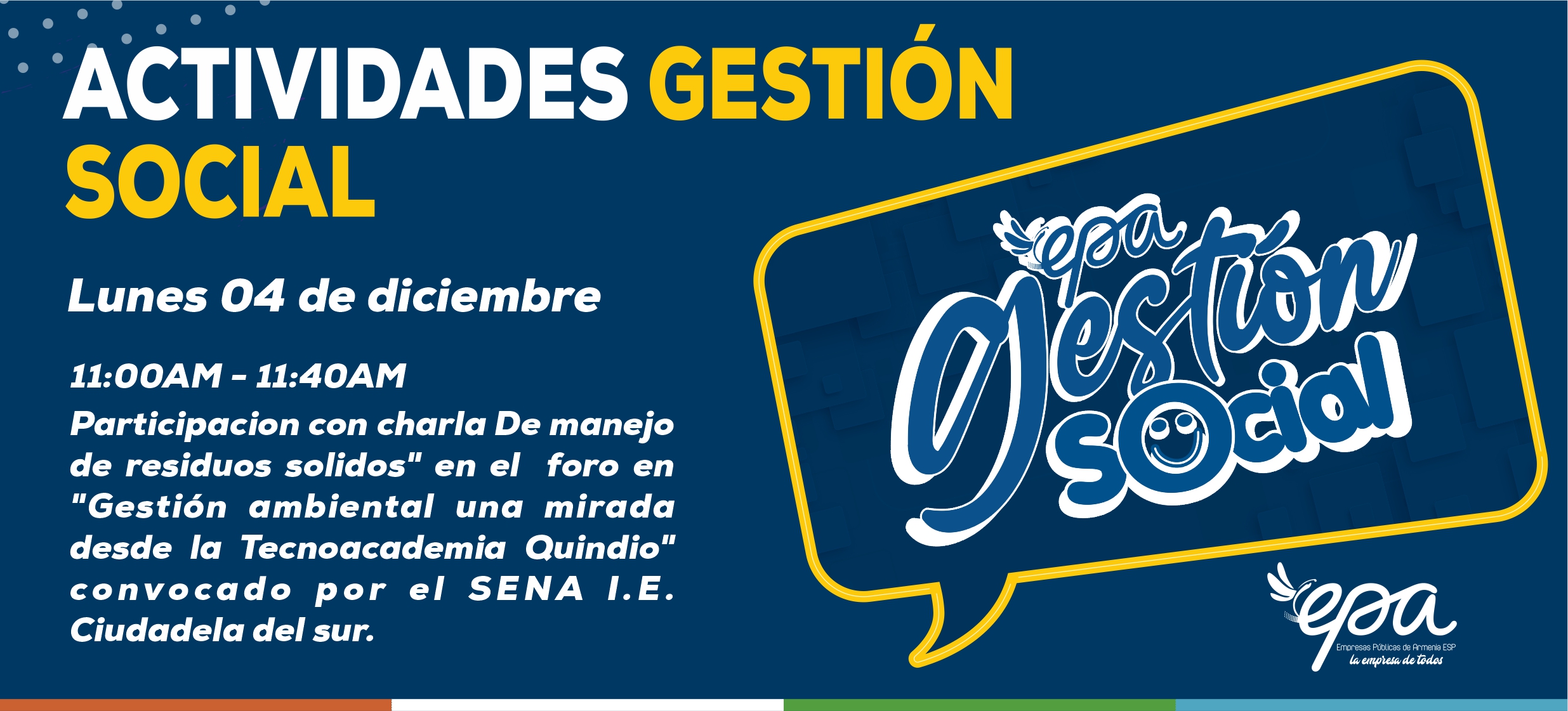 gráfica gestión social lunes 04 de diciembre