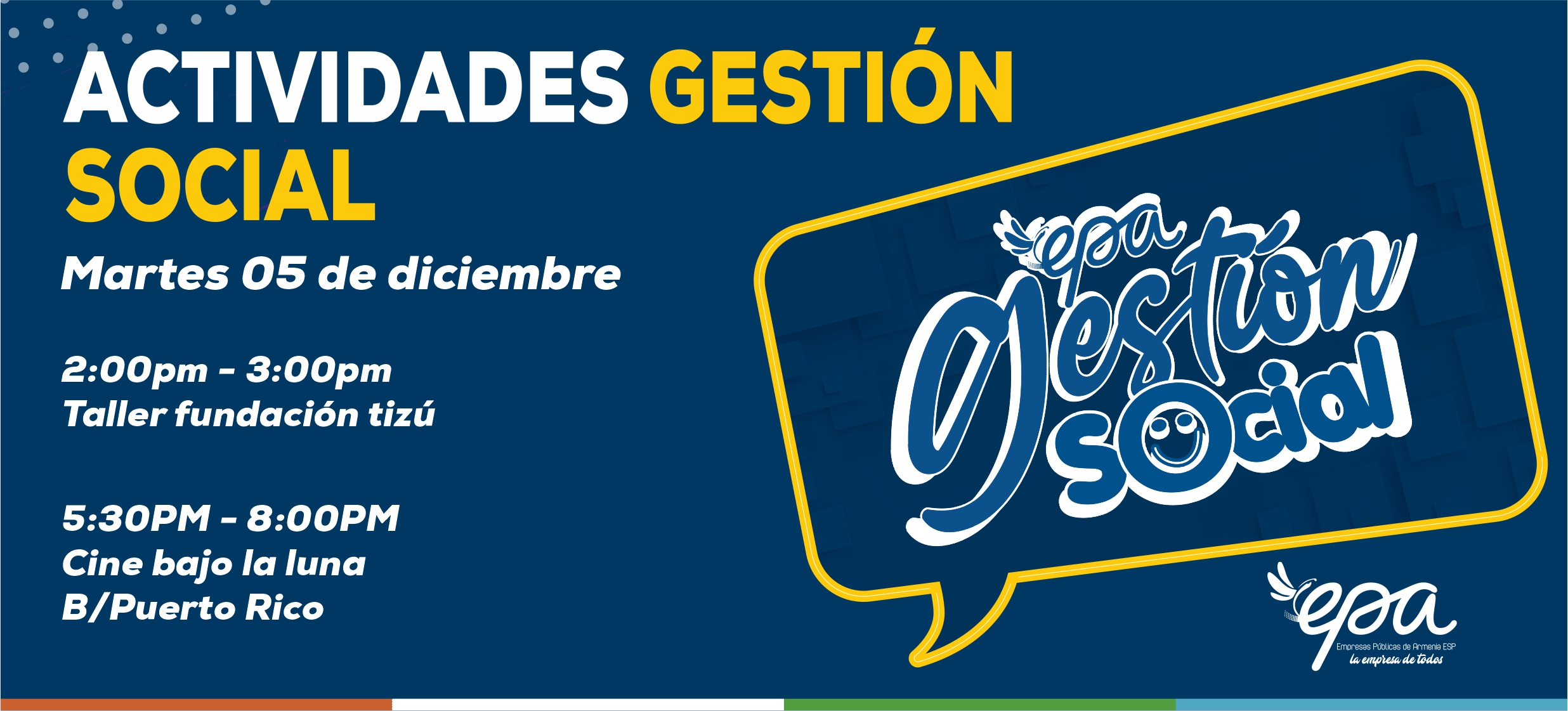 gráfica gestión social martes 05 de diciembre