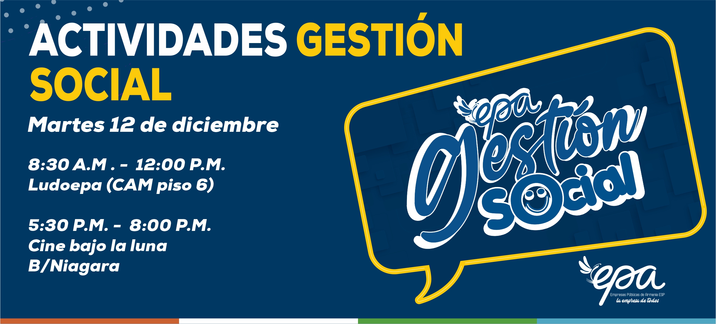 gráfica gestión social martes 12 diciembre