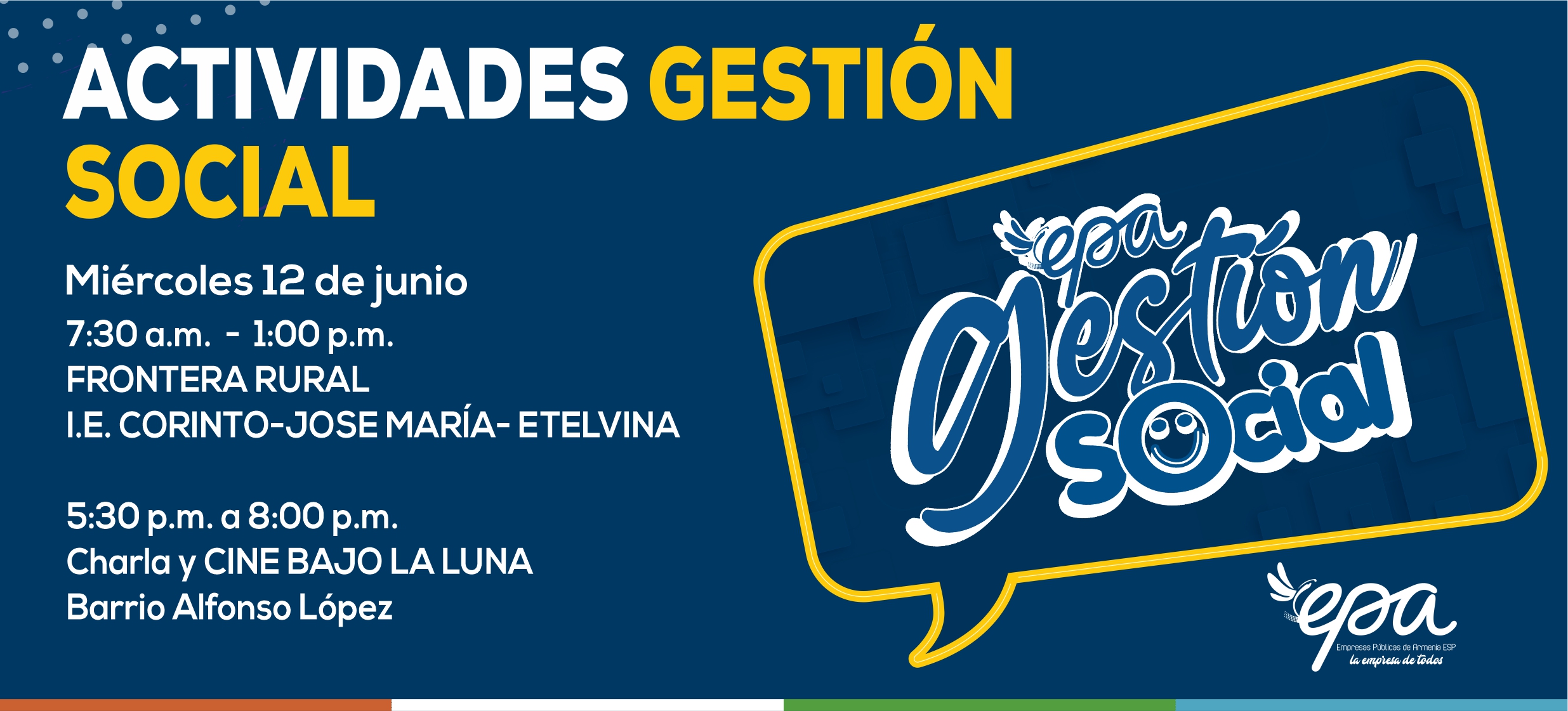 gráfica gestión social miércoles 12 de junio
