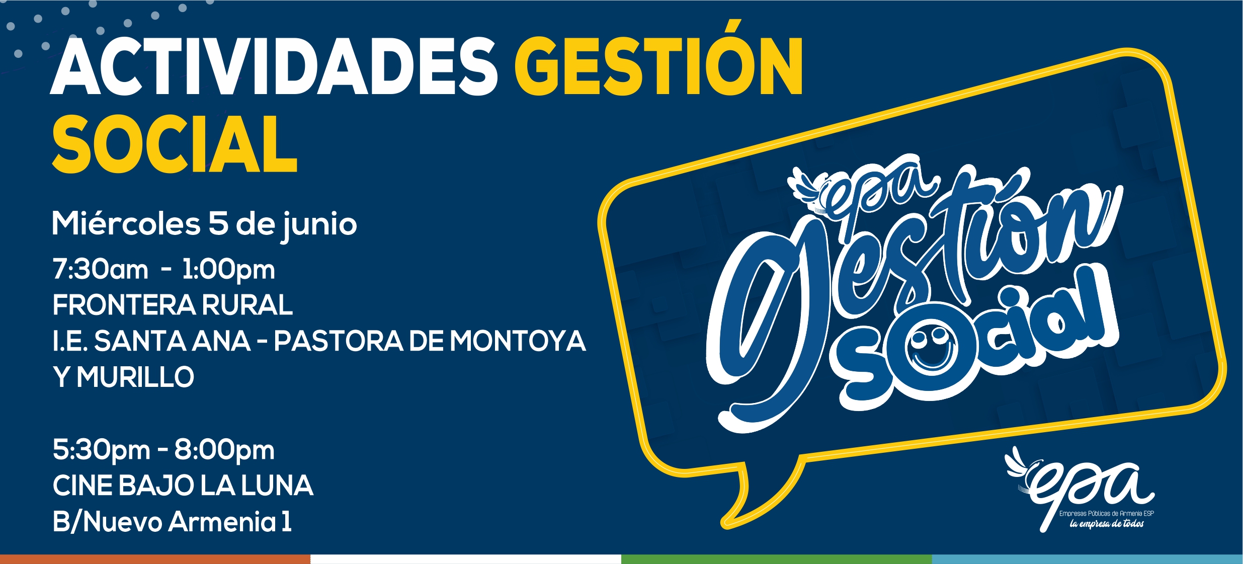 gráfica gestión social miércoles 5 de junio