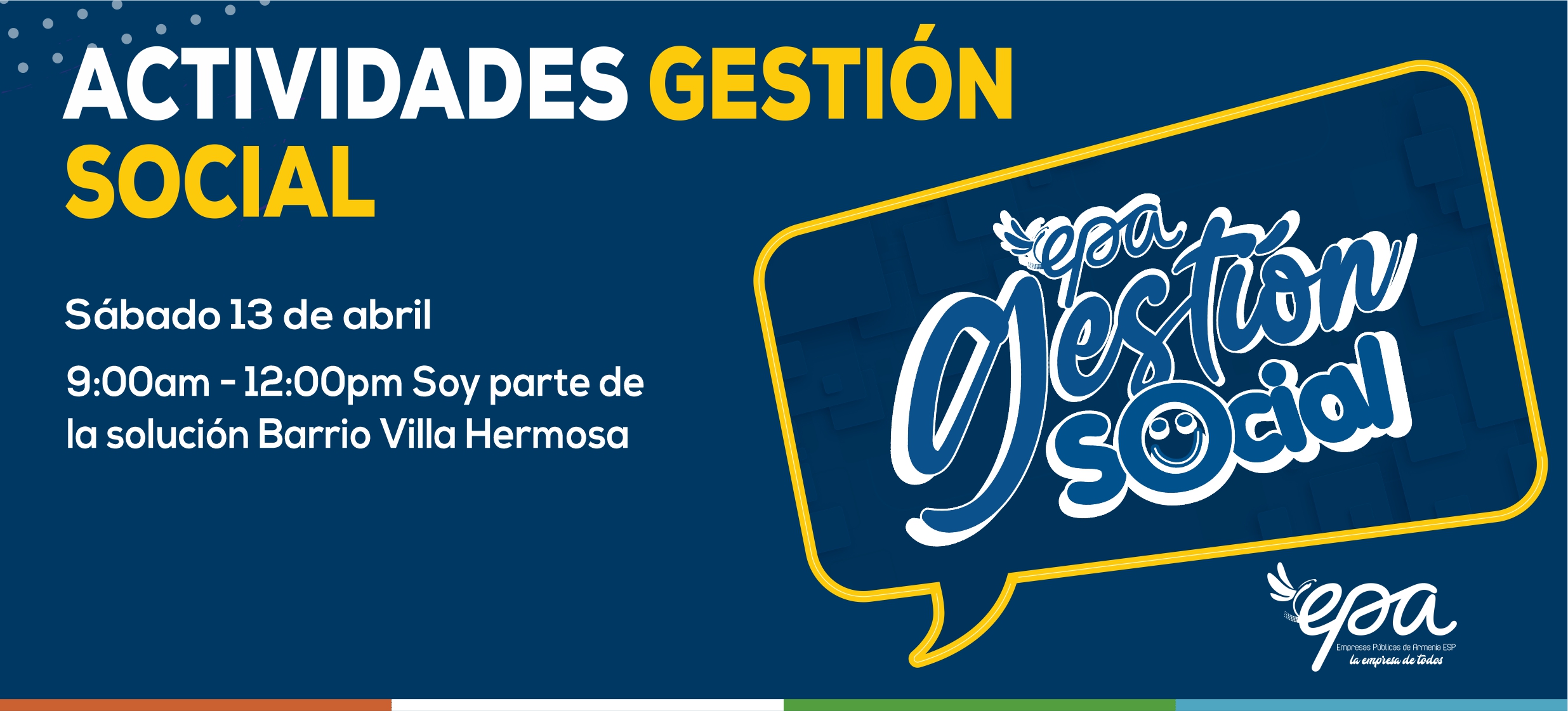 gráfica gestión social sábado 13 de abril